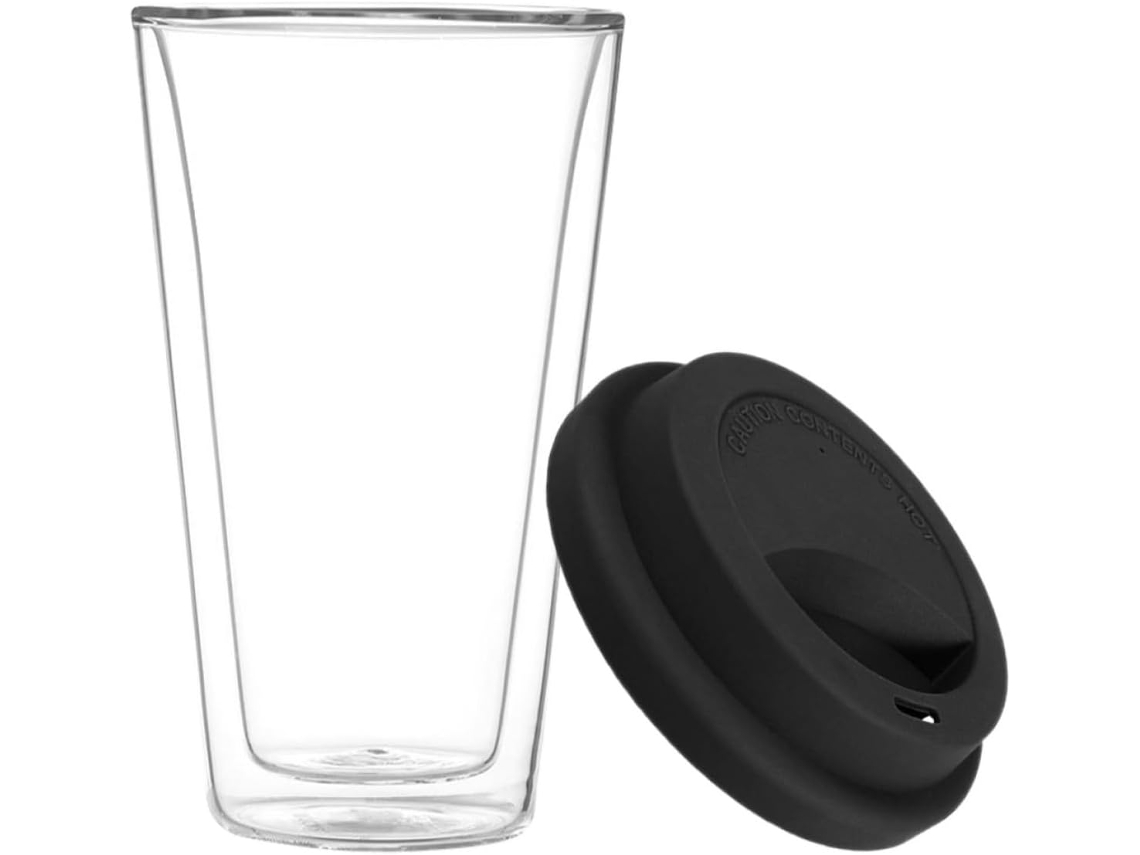 Taza De Café De Vidrio De Doble Pared, Taza De Café De Vidrio De Doble Pared Para Bebidas Frías Y Calientes.