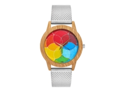 Reloj De Cuarzo Unisex Con Correa De Silicona/malla, Casual, Plata, Moda 2026