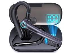 Auriculares Bluetooth con 60 horas de reproducción, cancelación de ruido, estuche de carga, LED, batería de 400 mAh, G3 Negro