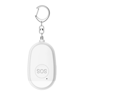 Alarma de emergencia USB con luz, 130 dB, para niñas, forma de llavero con anilla de tiro