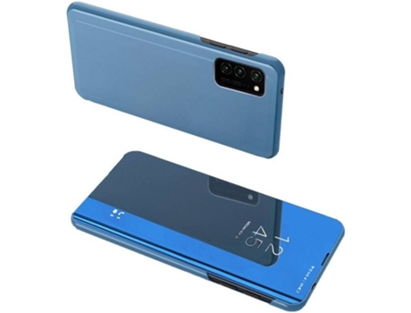 Carcasa Samsung Galaxy A72 LMOBILE Clear View Azul