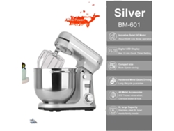 Batidora de pie Biolomix, 1200 W de potencia, 6 l de capacidad, 6 l, color plata, BM 601, UE OEM