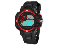 Reloj Electrónico Digital Multifuncional Impermeable Synoke (negro Rojo)