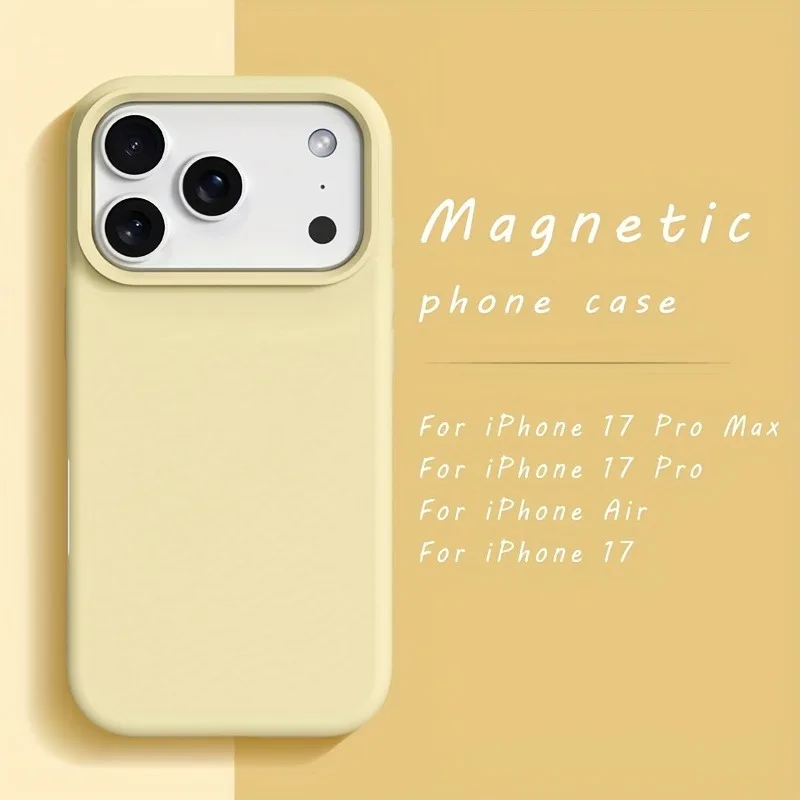 (amarillo Leche Iphone 15 Pro Max) Funda Magsafe Para Iphone, Fabricada En Silicona Líquida.