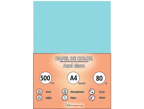 80Gr A4 Papel Azul Claro 500 Hojas