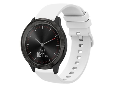 Correa para Garmin Vivomove 3 20 mm Correa de reloj de silicona suave de color sólido blanco VENISYMLIS