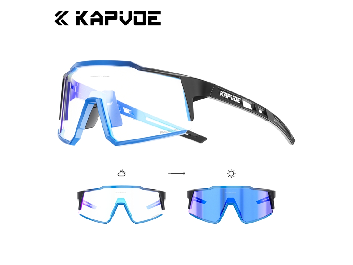 Gafas De Sol Fotocromáticas Para Ciclismo, Gafas De Sol Para Deportes Al Aire Libre Que Cambian De Color A Rojo Y Azul, Gafas Estilo Harley.