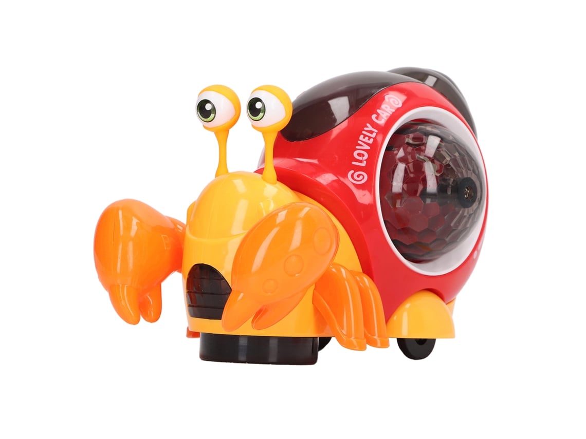 Brinquedo Elétrico Caracol Rastejante Com Música Luzes 3d Educativo Infantil Vermelho