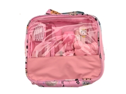 Set de baño y cuidado diario para bebés Yuysan (13 piezas) - Rosa
