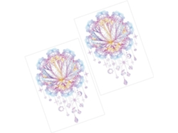 Pegatinas Decorativas De Flores Para Pared (2 Piezas) Para Dormitorio, Pegatinas De Mandala De Loto.