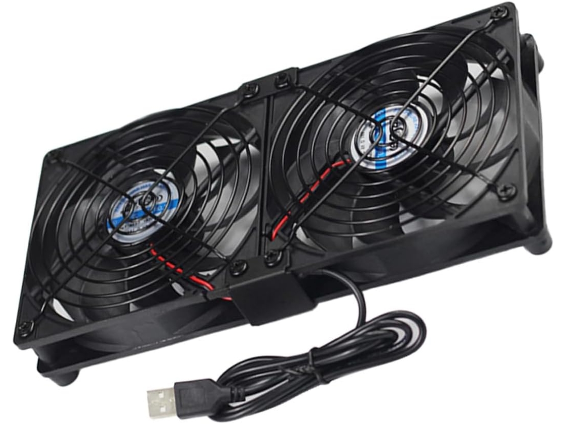 Ventilador De Refrigeración Usb Doble Para Routers Electrónicos