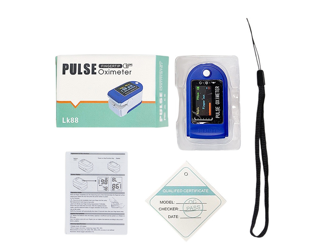 Monitor De Frecuencia Cardíaca Con Pinza Para El Dedo Medidor De Saturación De Oxígeno Por Pulso De Dedo Lk88
