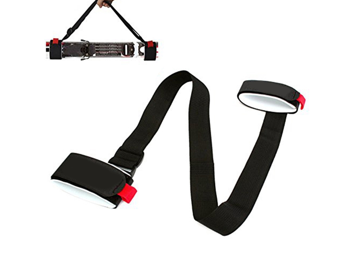 MEOIRUERY Correas Ajustables para Llevar Esquís en el Hombro con Asa de Seguridad