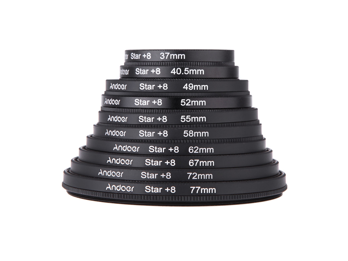 Kit De Filtros 67mm Andoer: Uv + Cpl + Filtro Estrella 8 Puntos Con Estuche Para Lentes Dslr Canon Nikon Sony