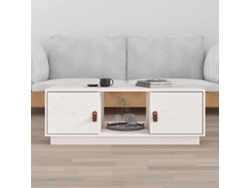Mesa de Centro Apoyo 100X50X35 cm Pino Macizo Blanco