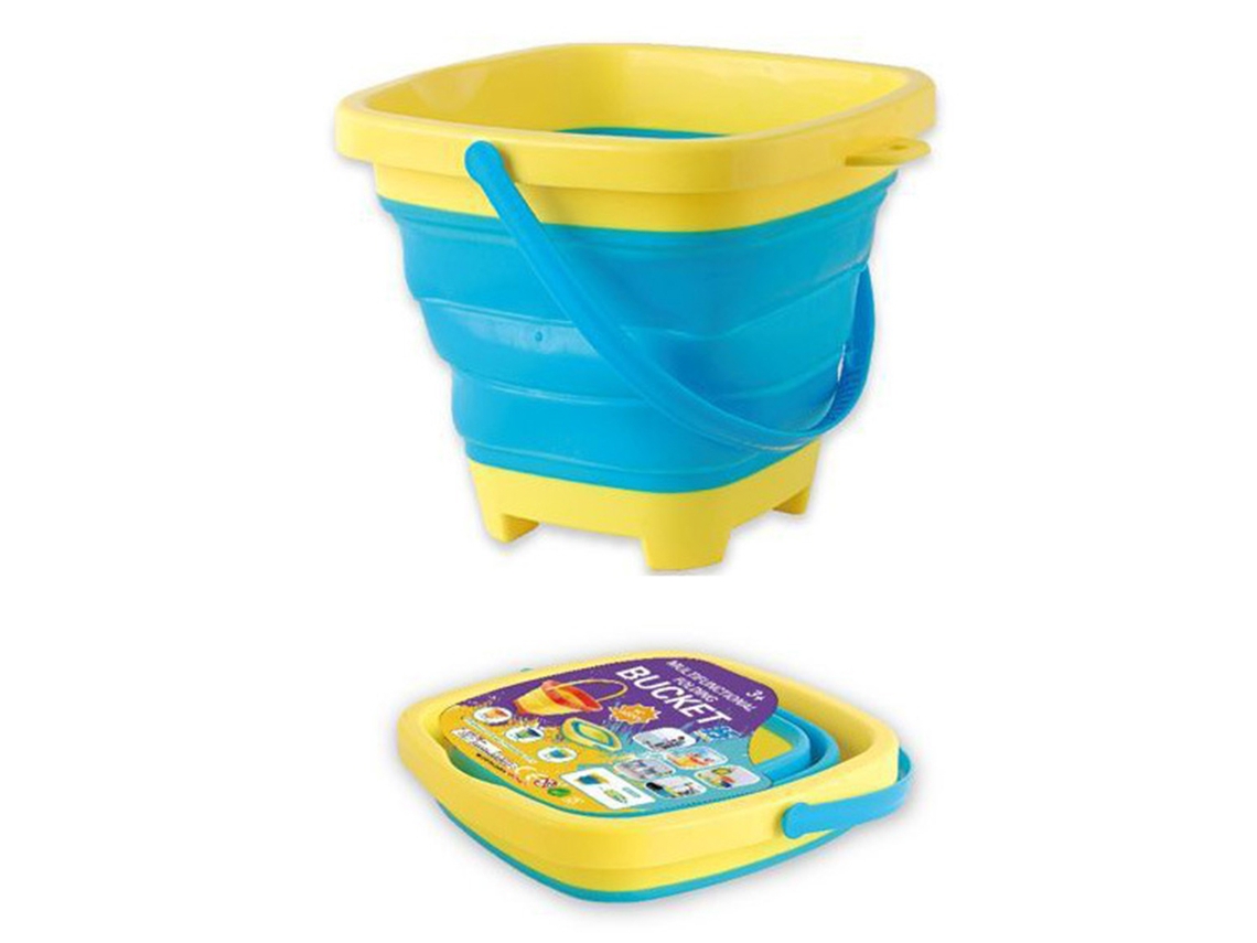 Cubo De Playa Plegable Multifuncional De 2 Litros, Juguete De Arena Para Niños, Plástico Seguro.