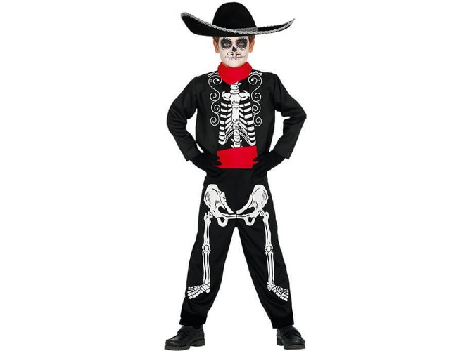 Disfraz de Niño DISFRAZZES Esqueleto Mariachi (Talla: 10 a 12 años)