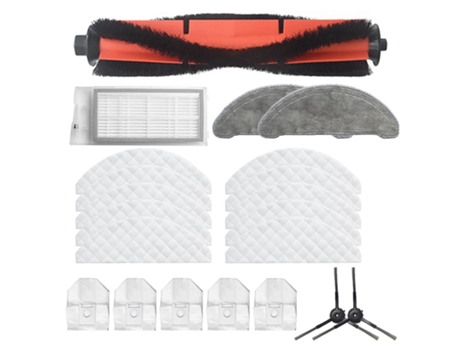 Fregonas, paños, bolsas de polvo, Cepillo Lateral rodante, adaptador de filtro Hepa para piezas de Robot aspirador Roidmi Eve Plus