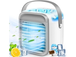 Aire acondicionado 3 en 1 con ventilador USB, 3 velocidades y 7 colores de luz, blanco Digitallab