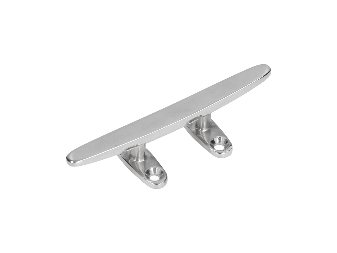 Horquilla de acero inoxidable 316 para embarcaciones, pulida, plana, con base abierta, para muelles y accesorios de amarre Yates.
