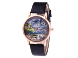 Reloj De Moda Zhoulianfa F-430x, Correa De Cuero Con Estampado De Cocodrilo Negro, Diseño De Cuarzo, Para Mujer.