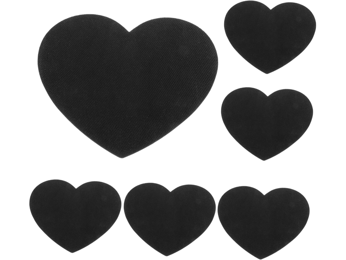 Alfombrillas de ratón sublimadas con diseño de corazón, 6 piezas, grandes y antideslizantes, para juegos/oficina en casa.