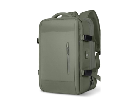 Mochila de viaje extra grande para computadora portátil, mochilas de negocios resistentes al agua con puerto de carga USB-2319 # Verde