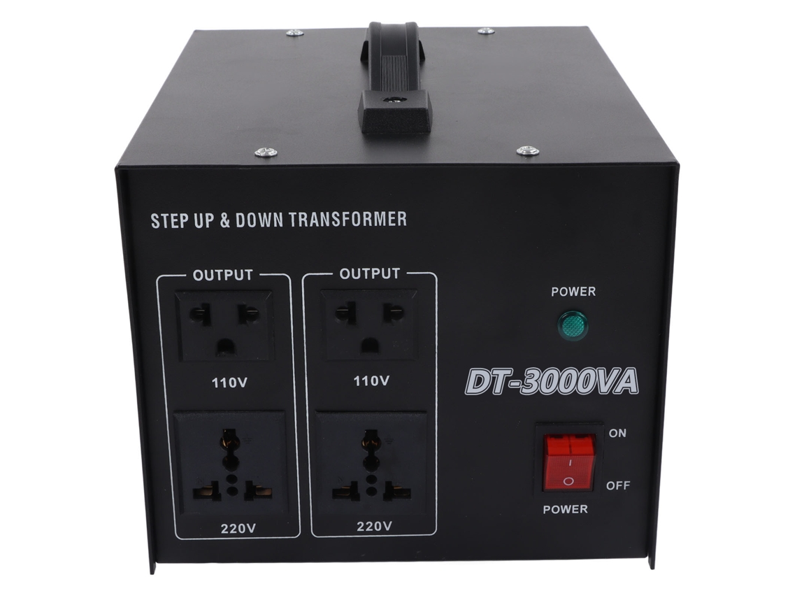 Convertidor de voltaje portátil de 3000 W con bobina de cobre rojo para elevar/reducir el voltaje.