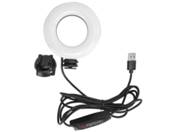 Luz de relleno LED redonda YT-48 portátil para streaming y videoblogs.