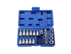 Juego de 34 puntas Torx y de llave (con estuche, para 3/8 5/16)