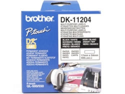 Consumible Original Brother DK11204 Etiquetas precortadas multipropósito (papel térmico)