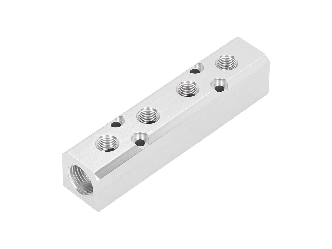 2026velora-bloque Distribuidor Neumático Manifold Con Entrada G1/2 Y Salidas G1/4 Splitter 30x30mm Sy30‑02‑4f