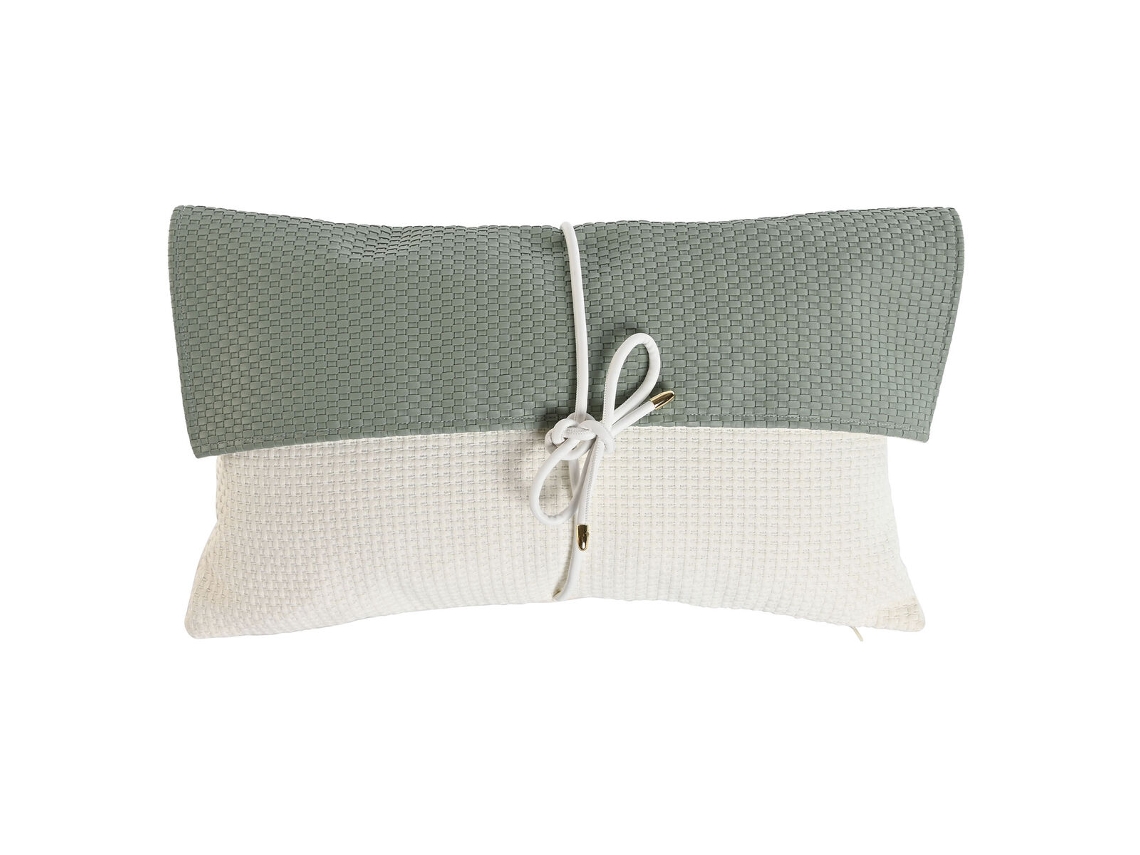 Cojín HOME ESPRIT Blanco Verde 50 x 10 x 30 cm