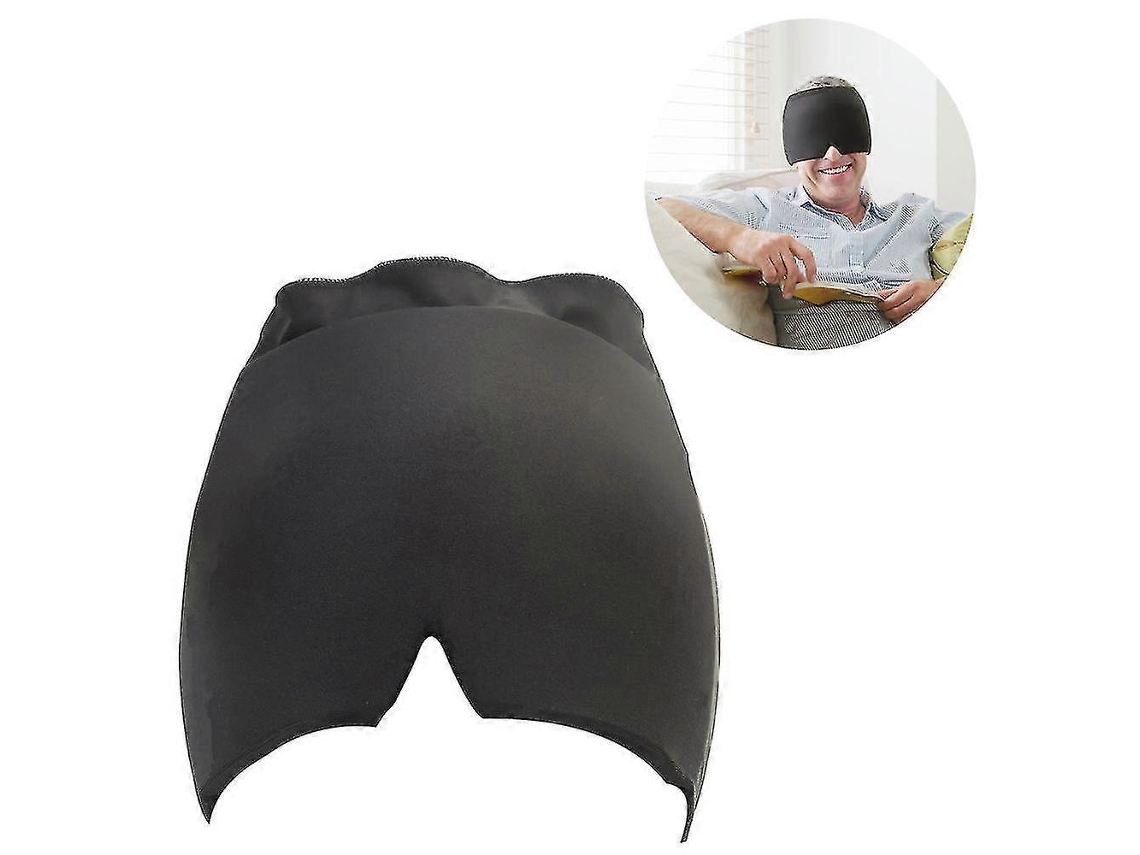 Mascarilla Rebe para dolores de cabeza y migrañas, mascarilla de hielo para los ojos, mascarilla de compresión fría para dormir, negra.