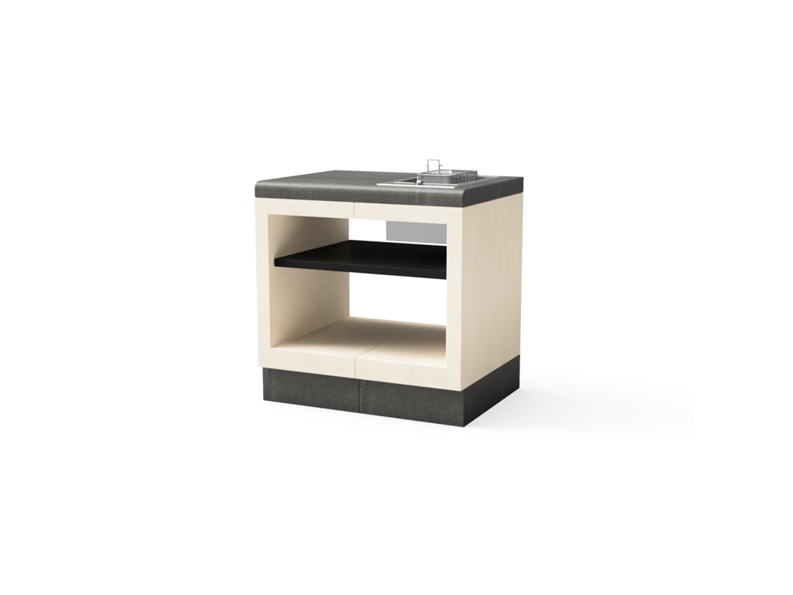 Modulo con Placa a Gas TUOZI Kitaway (Blanco, Gris - 84x63x85cm)