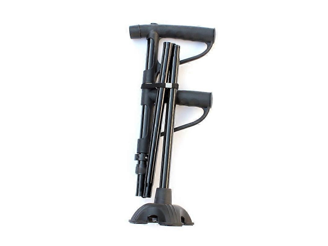Bastón plegable con doble empuñadura, ligero, adecuado para personas mayores.