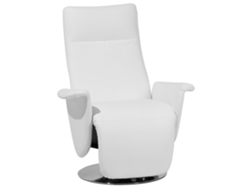 Sillón reclinable BELIANI Prime de Piel sintética Blanco 82x80x113