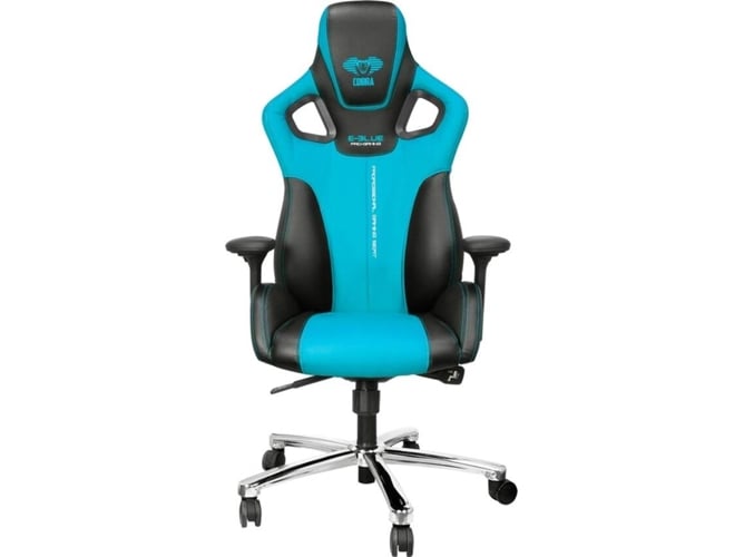 Silla Gaming E-BLUE Cobra I (Hasta 150 kg - Elevador a Gas Clase 4 - Negro y Azul)
