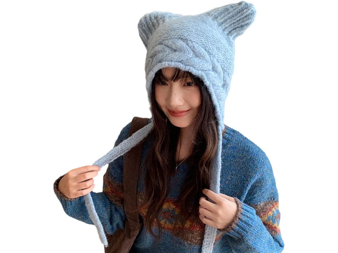 Gorro De Mujer Con Orejeras Abrigadas: Ideal Para Invierno, Ciclismo, Escalada Y Esquí. Forro Grueso.