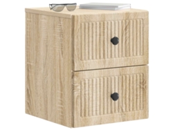 Maison Exclusive - Mesita De Noche De Pared 2 Pcs Roble Sonoma 33 X 34,5 X 40 Cm