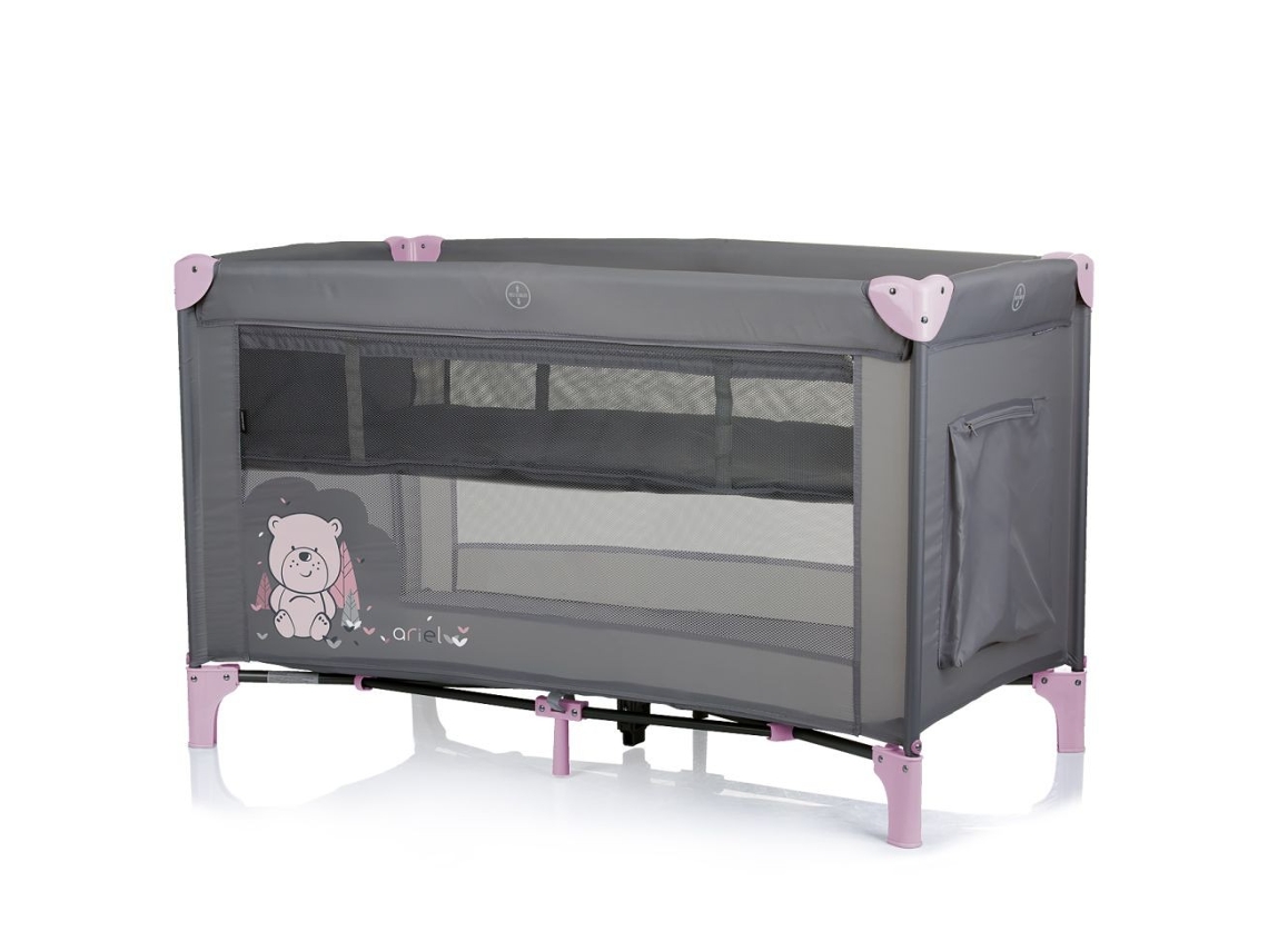 Cuna de viaje ARIEL con gatera lateral de CHIPOLINO Flamingo