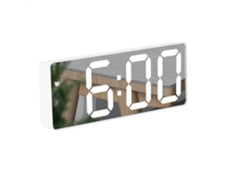 Reloj Despertador Digital Led Con Control Por Voz, Indicador De Temperatura Y Espejo, Y Ajuste De Brillo.