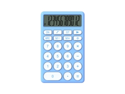 Calculadora portátil multifuncional de bolsillo con dibujos animados y pantalla azul grande para el hogar, la escuela y la oficina.