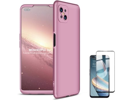 Carcasa y Protector Huawei Oppo Reno4 Z 5G Slim armor 360º Rosa