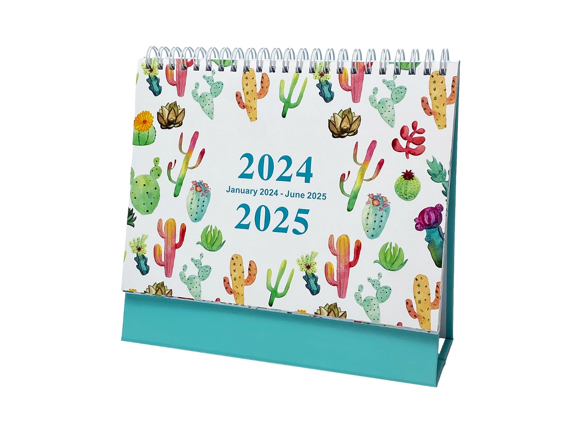 XYVONA Calendário De Mesa 2024 2025, Calendário Mensal De Mesa, Calendário De Pé Com Folha Xyvona (jan. 2024 Jun. 2025, 8 X 6)