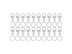 20pcs Clip Gancho Portachaves Giratório com Anel 7x14mm Acessórios Diy Liga de Zinco