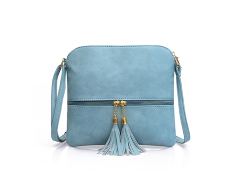 Bolso de Mujer ZMDECQNA Pequeño Borlas Bandolera Mensajero Portátil Azul