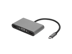 Estação De Docking Type-c 5 Em 1 Com Hdmi 4k, Vga 1080p, Pd 87w Para Laptop E Dispositivos Usb