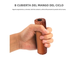 Puños de bicicleta retro de cuero sintético antideslizantes y con absorción de impactos Vayotoy