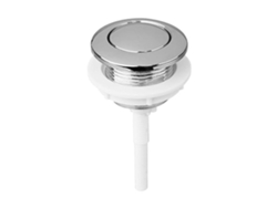 Botón De Empuje Para Cisterna De Inodoro, Un Solo Botón, Material Abs, Color Plata, Fácil De Instalar Y Duradero